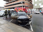 Carro pega fogo em Araranguá