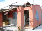 Três residências destruídas pelo ciclone em Nova Veneza