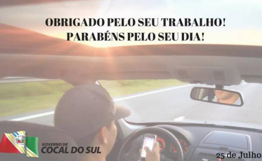 Prefeitura de Cocal do Sul falha ao tentar homenagear motoristas
