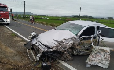 Colisão frontal é registrada na SC-108 