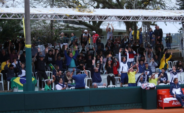 Torcida empolgada com a Copa Davis no Mampituba