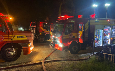 Em Cocal do Sul, bombeiros utilizam pela primeira vez a maior Auto Escada da América Latina