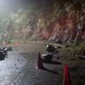 Chuva provoca queda de barreira na Serra do Rio do Rastro