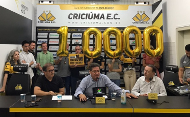 Criciúma anuncia chegada aos 10 mil sócios
