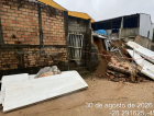 Queda de muros, destelhamento e chuva de granizo; chuvas causam estragos em 12 cidades de SC