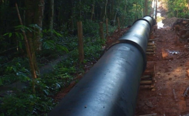 Cerca de 80% da nova adutora de Criciúma está assentada