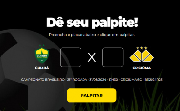 Bolão Bistek: dê seu palpite para Cuiabá e Criciúma