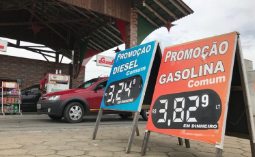 Gasolina é vendida a R$ 3,82 em Forquilhinha