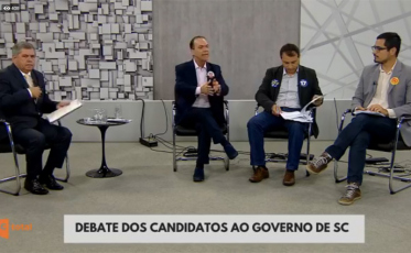 Acompanhe AO VIVO o debate entre candidatos ao Governo de SC