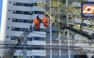 Madrugada intensa para a Defesa Civil de Criciúma