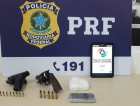 PRF e PM apreendem cocaína, revólver e pistola em Capivari de Baixo