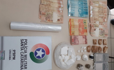 PM prende um homem e apreende cocaína, maconha e dinheiro 