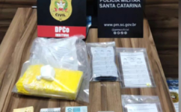 Com mais de 800 gramas de cocaína, trio é preso em Imbituba