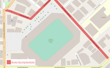 Torcedor, fique ligado: Ruas fechadas para veículos no entorno do Majestoso