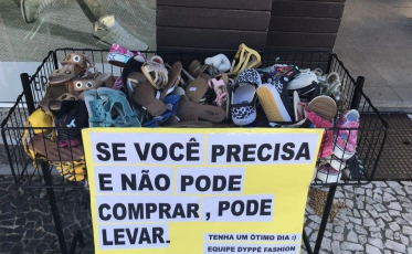 No Rio Maina, a solidariedade em um cesto com calçados