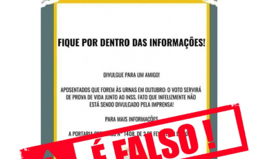 Fake news: Comprovante de votação ainda não vale como prova de vida 