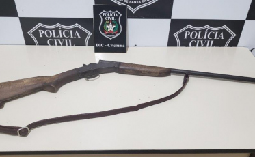 Espingarda é apreendida no Bairro Progresso