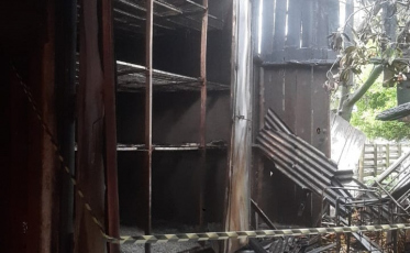 Estufa de fumo pega fogo em São João do Sul