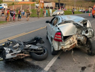 Grave colisão entre carro e moto deixa vítima em estado grave em Treviso