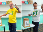 Rogério Feller e Ricardo Ximenes votam na eleição da Coopera