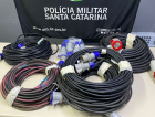 Dupla é presa em Criciúma com fios de energia furtados de empresa