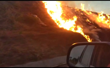 Fogo na Via Rápida (VÍDEO)