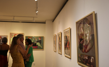 União entre as artes plásticas e a música marcam abertura de mostra na Acic