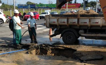 Reparo de adutora na Próspera atrasa em uma hora