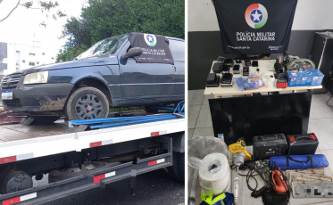 Homens são presos em Criciúma com carro e 61 smartphones furtados