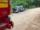 Fusca é destruído por incêndio em Urussanga
