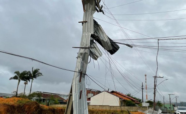 Tornado é registrado em Timbó, no Vale do Itajaí