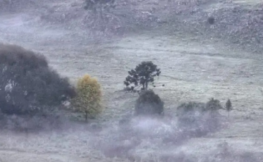 A primeira geada da temporada na Serra (FOTOS)