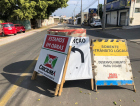 Criciúma: Trânsito interrompido na Rua Henrique Lage gera reclamações (FOTOS E VÍDEO)