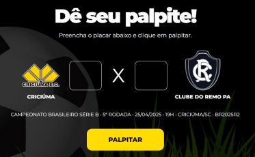 Bolão Bistek: Dê seu palpite para Criciúma x Remo