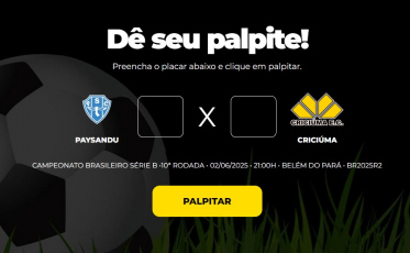 Bolão Bistek: Dê seu palpite para Paysandu x Criciúma