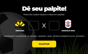 Bolão Bistek: Dê seu palpite para Criciúma x Marcílio Dias