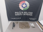 Arma, munições e drogas são apreendidas em Passo de Torres