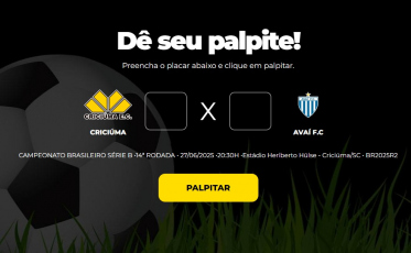 Bolão Bistek: Dê seu palpite para Criciúma x Avaí