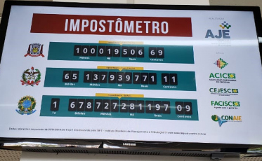 Impostômetro atinge R$ 100 milhões de arrecadação em Criciúma