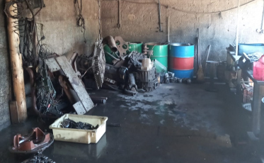 Içara: bombeiros combatem incêndio em oficina mecânica 