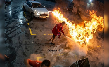 Homem é preso após provocar incêndio em posto e colocar clientes em risco em Orleans
