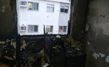Criciúma: incêndio atinge apartamento no bairro Santo Antônio