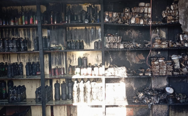 Incêndio atinge depósito de materiais em Sombrio