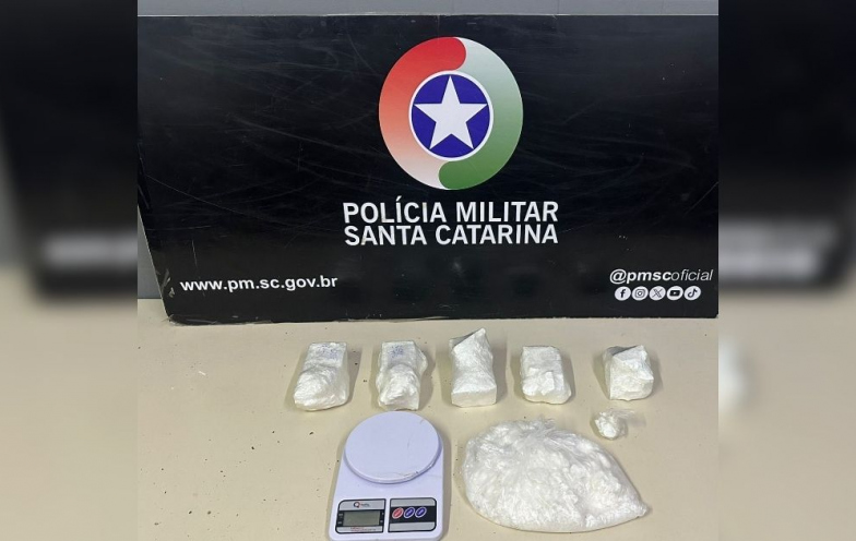 Nova apreensão de cocaína causa prejuízo de mais de R$ 200 mil ao tráfico em Criciúma