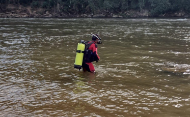 Bombeiros localizam corpo de jovem desaparecido em rio de São Ludgero