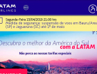 LATAM estende suspensão de voos em Jaguaruna até dia 1º de maio