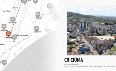 O mapa do coronavírus em SC: já são 235 casos