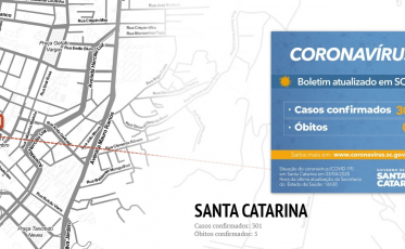 O mapa do coronavírus em SC: 301 casos