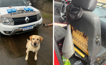 Homem tenta fugir da PM, causa acidente e é preso com carro cheio de drogas