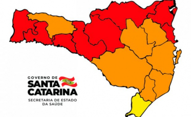 Amesc cai para o risco alto (cor amarela) de pandemia